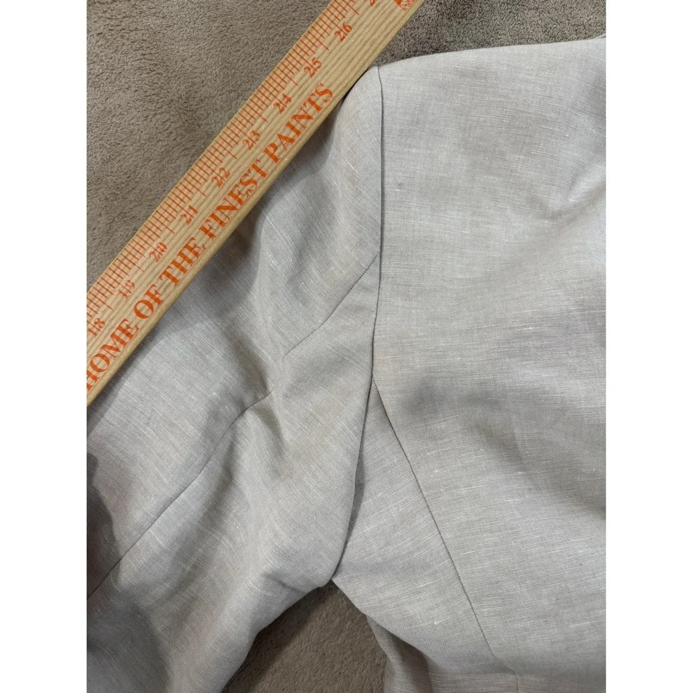 Cubavera Linen Blend Blazer Sport Coat Mens Size S Oatmeal Beige 2‎ Button EUC